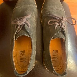 JD Fisk Blue Suede Oxfords